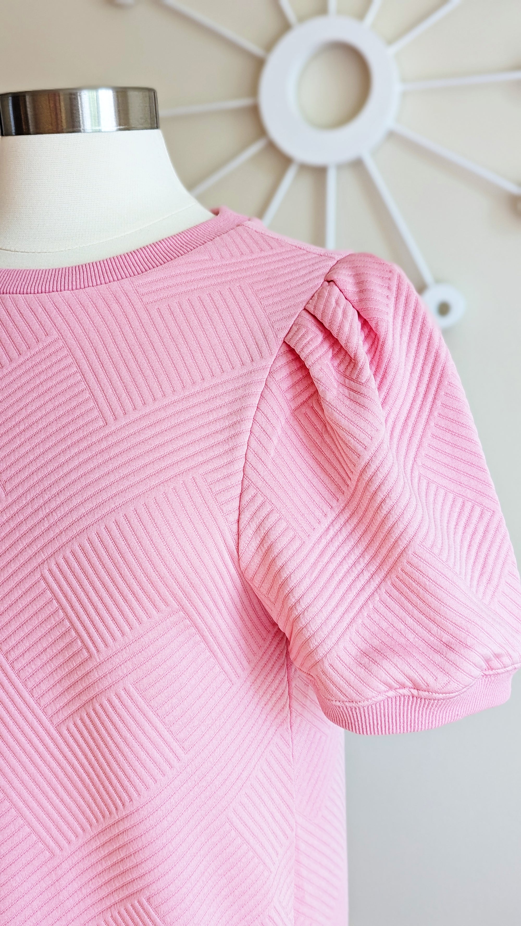 Baby Pink Textured Dress