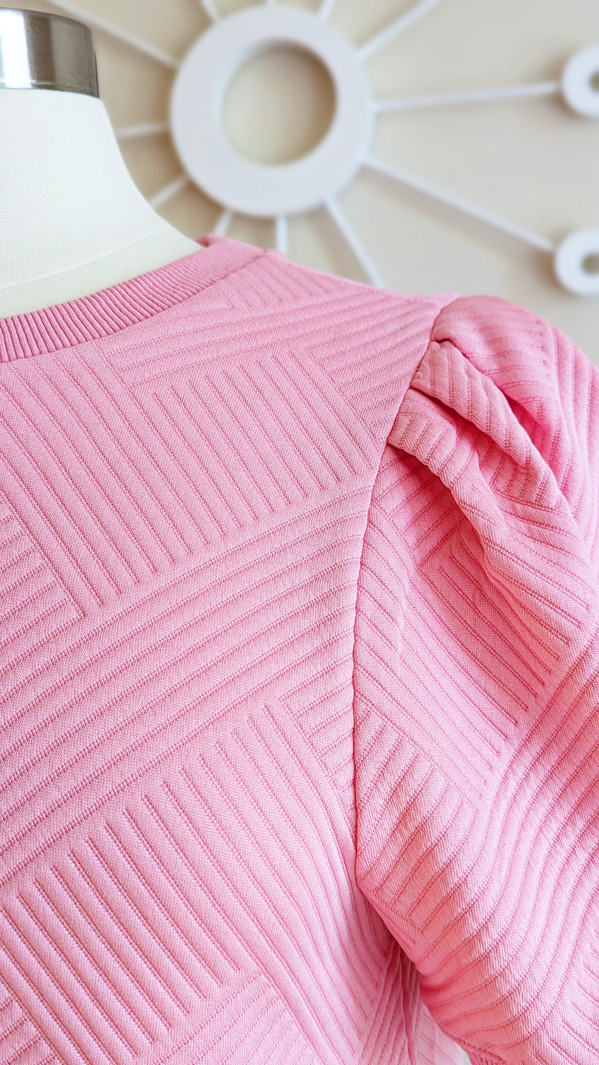 Baby Pink Textured Dress