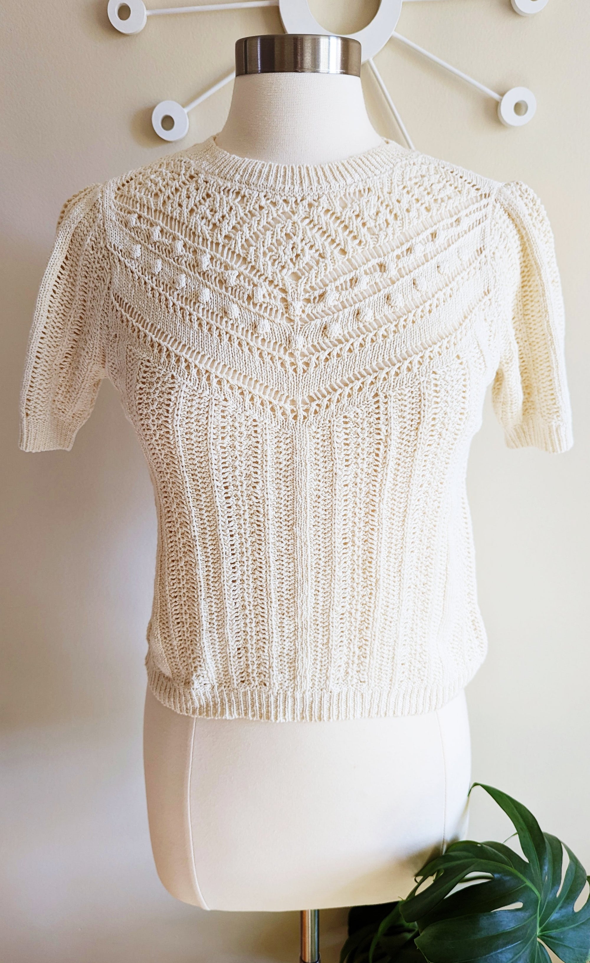 Crochet Short Sleeve Sweater