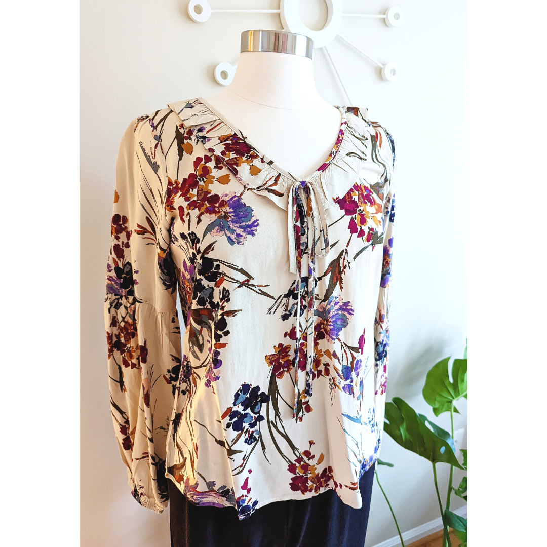 Ruffled Floral Top