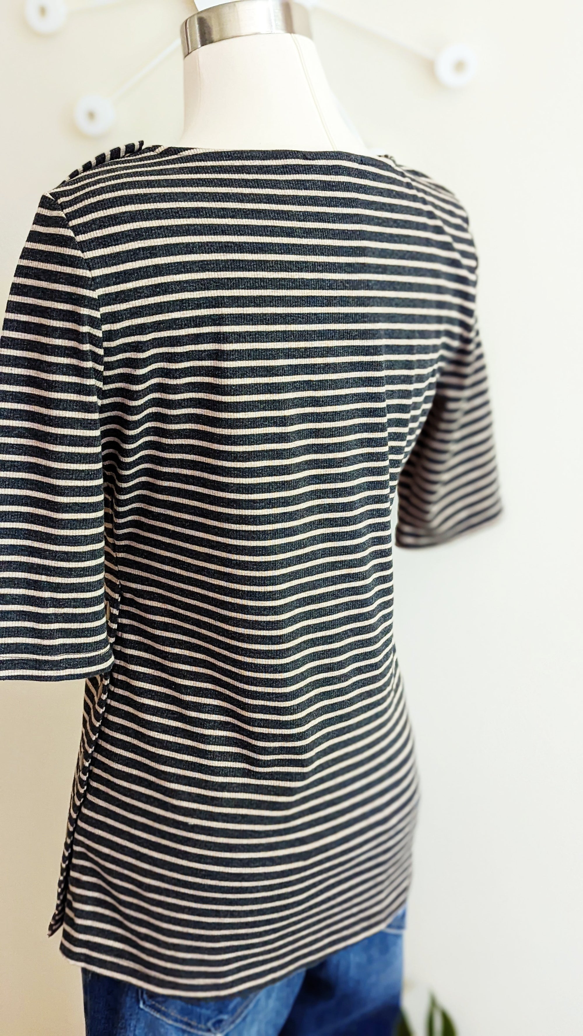 Striped Top with Side Snaps