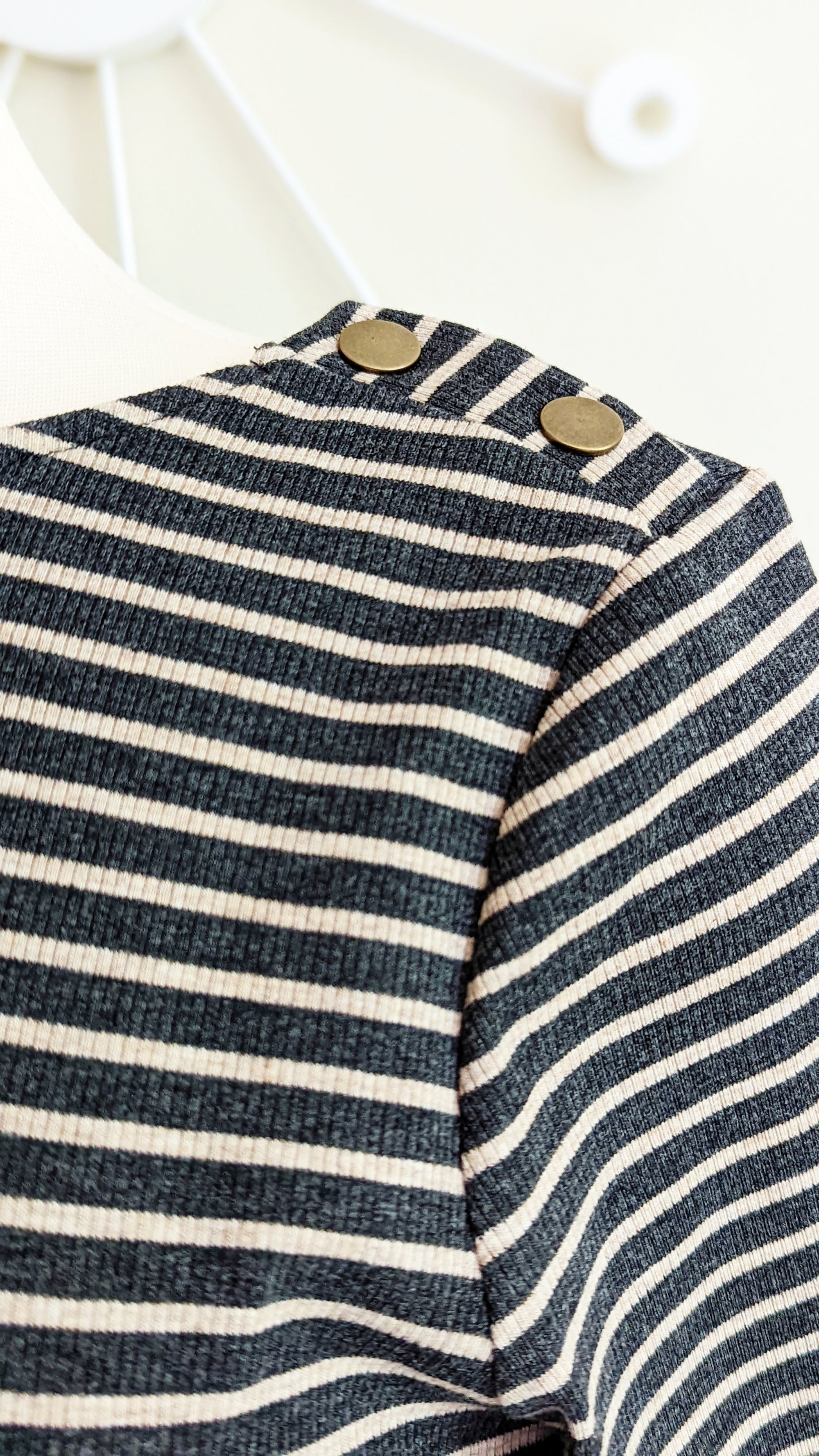 Striped Top with Side Snaps