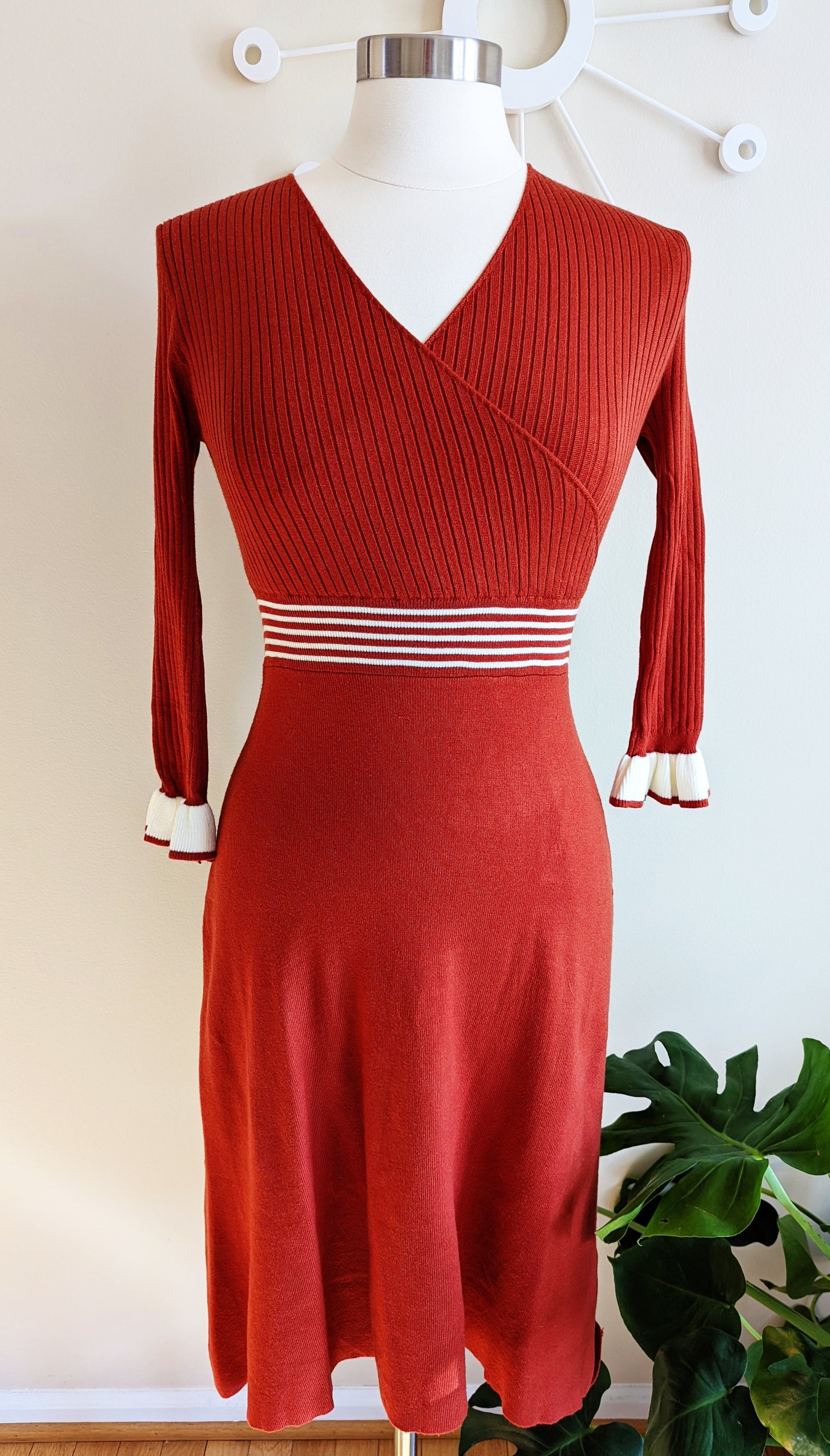 Retro Style Sweater Dress